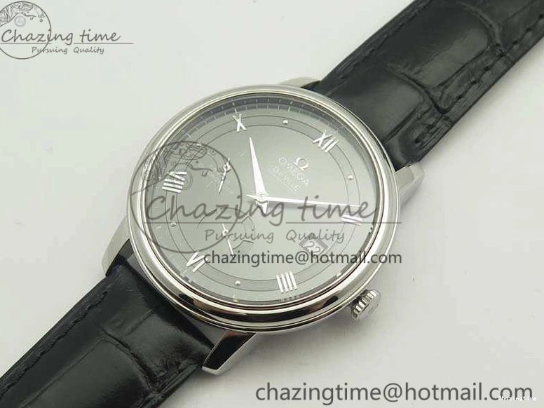 0730 De Ville Prestige Real Power Reserve SS TW 1:1 Best Edition Gray Dial On Leather Strap A SportInspired 8090